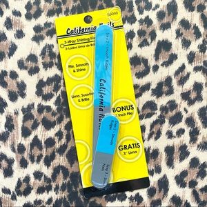 🍓 California Nails 3-Way Shining File & Bonus 3” File